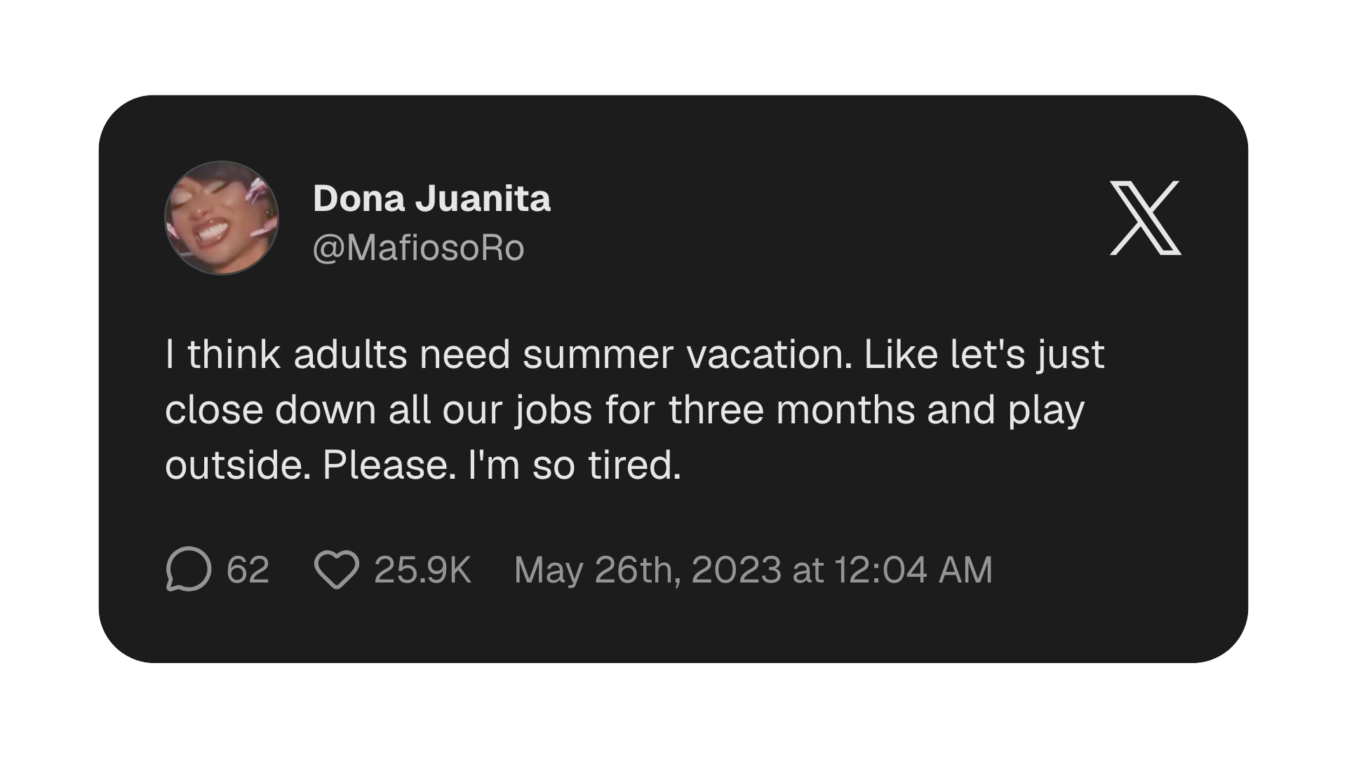 A post about needing a summer vacation
