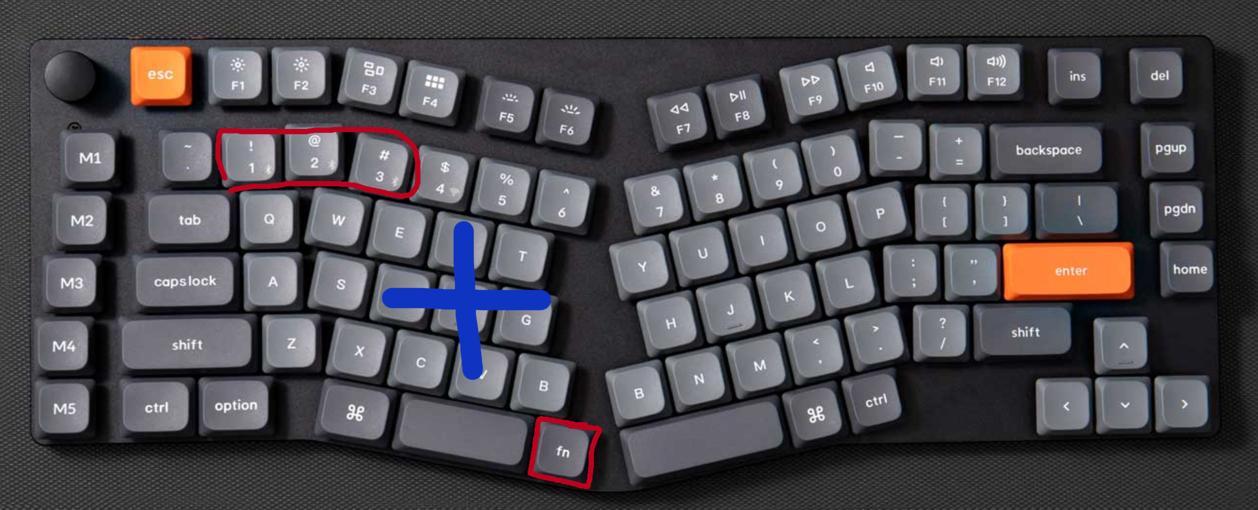 Switching devices for keyboard