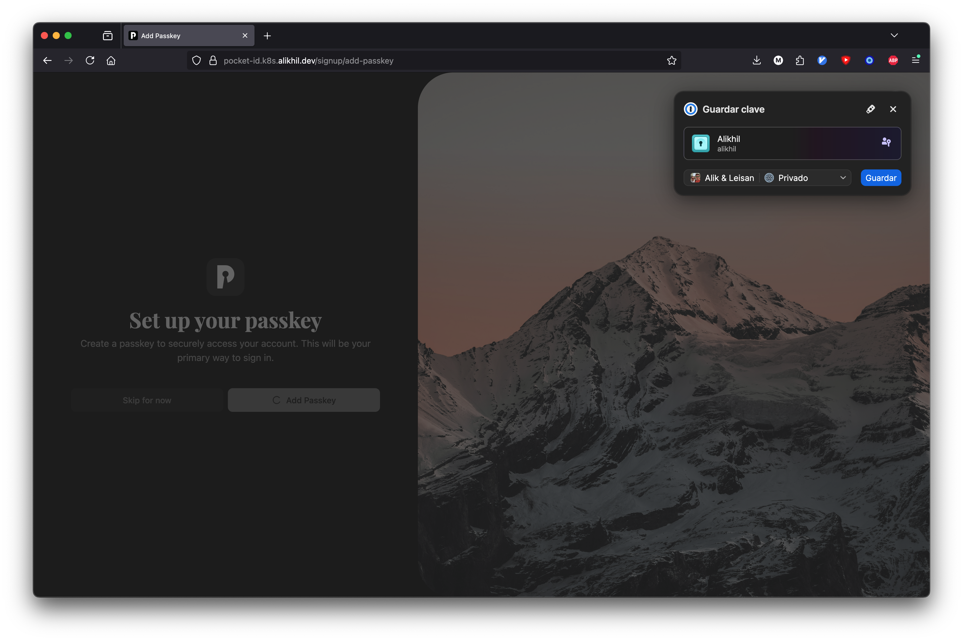 Add passkey