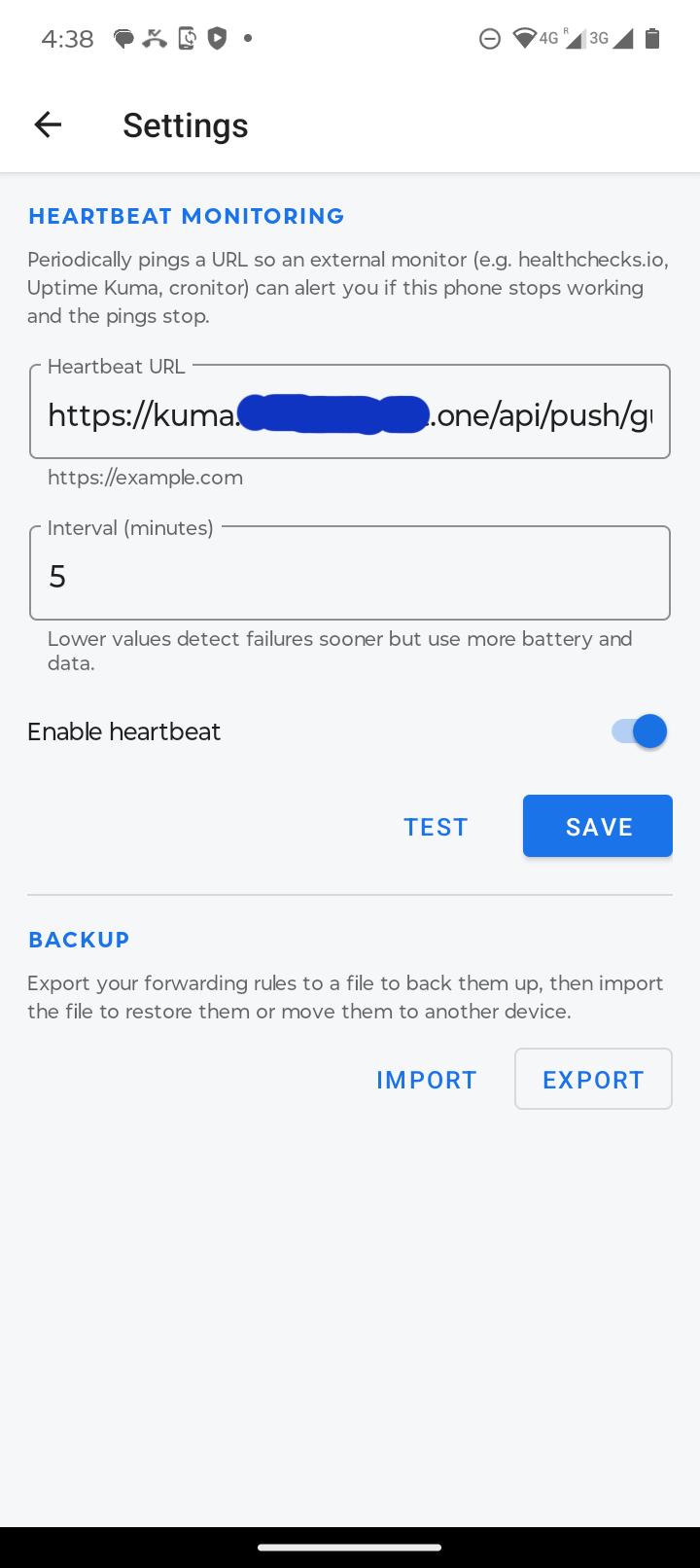 configuring heartbeats
